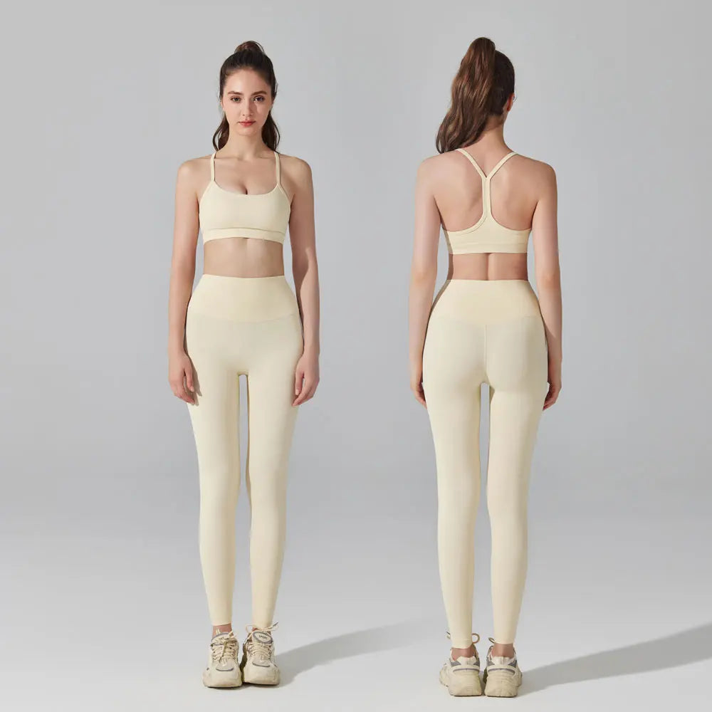 Women's Matching Activewear Set Sports Bra & High Waist Leggings 2-Piece Workout Outfit Gym Clothes for Yoga, Running & Fitness