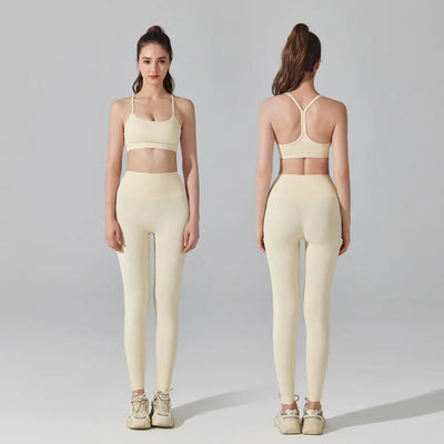 Women's Matching Activewear Set Sports Bra & High Waist Leggings 2-Piece Workout Outfit Gym Clothes for Yoga, Running & Fitness
