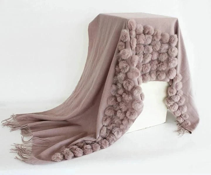 Winter Thick  Genuine Rabbit Fur Scarf for Women