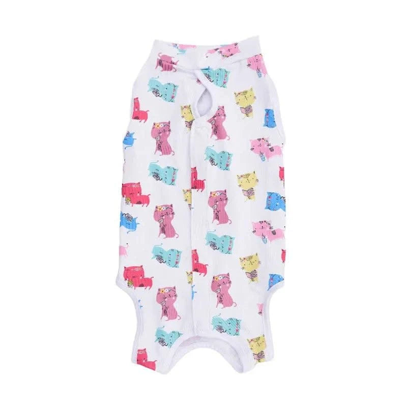 Cat Weaning Suit Pet Care Clothes Small Dogs Cat Sterilization Jumpsuit Anti-licking Surgery Recovery Clothing Kitten Outfits