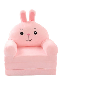 Kids Foldable Sofa Bed Cartoon Foldable Kids Sofa Soft Cute Shape 2 in 1 Wide Armrest Washable Humanize for Bedroom