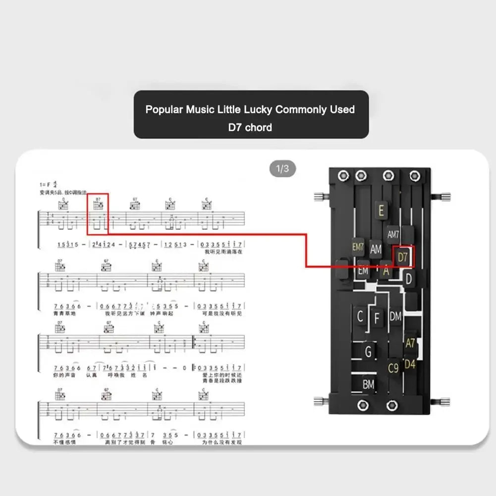 Guitar Auxiliary Artifact Folk Guitar Playing And Singing Chord Practice Automatic Transmission One Key Chord Player