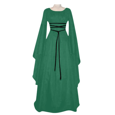 Women Dresses Vintage Medieval Cosplay Costume Ghost Witch Vampire Gothic Dress Halloween Christmas Masquerade Party Dress