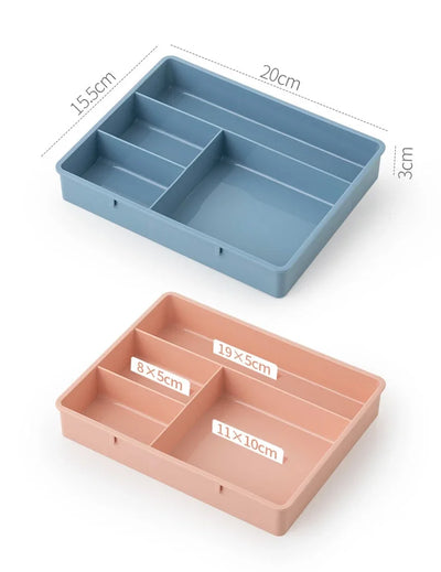 Desk Drawer Organizer Desk Sundries Stationery Storage Box Bin Cosmetics Makeup Organizer Home Office Drawer Divider Container