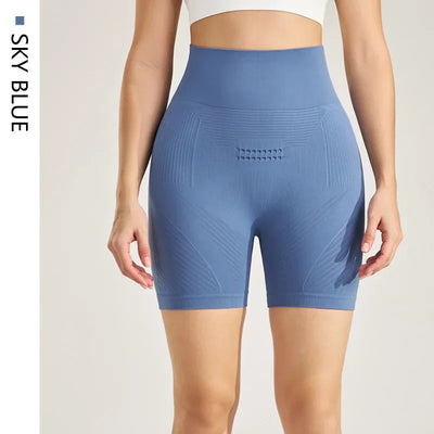 Sports Outdoor Yoga Pants Three Quarter Pants Shorts High Waist Peach Lift Hip Fitness Bottoms Women Leggings