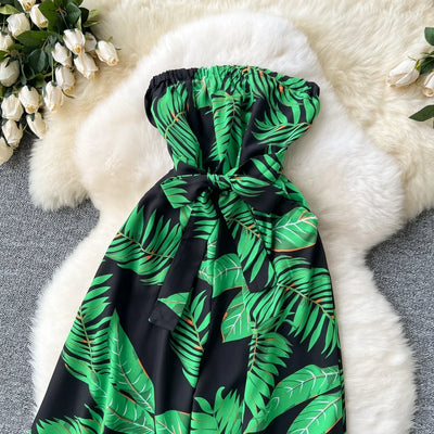 Women's Jumpsuit Elegant Sexy Suspender Printed Jumpsuits Casual Hip Waist Overalls Romper For Women Spring Summer 2024