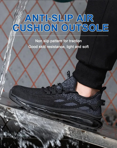 Non Slip Lightweight Breathable Sneakers for Women Steel Toe Indestructible Safety Shoes Anti-puncture Protection Safety Shoes
