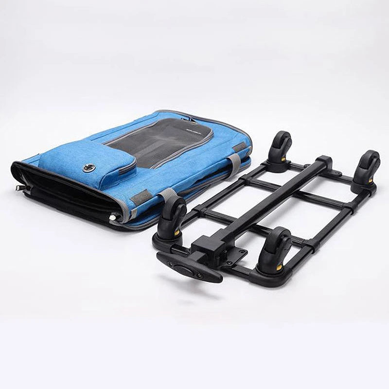 1 PCS Portable Wheeled Pet Carrier For 2 Large Cats Double Compartment Rolling Cat Travel Carrier For Two Pets