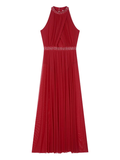 Women Lyrical Contemporary Ballroom Modern Dance Costume Dancing Prom Gown Side Split Maxi Dress for Ballet Gymnastics Skating