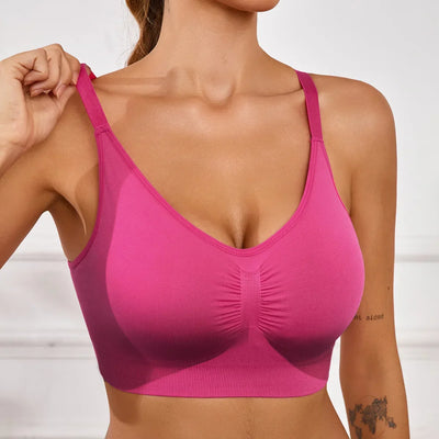 Women Yoga Bra Sport  Running Quick Drying Fitness Tops Padded Adjustable Seamless Bra