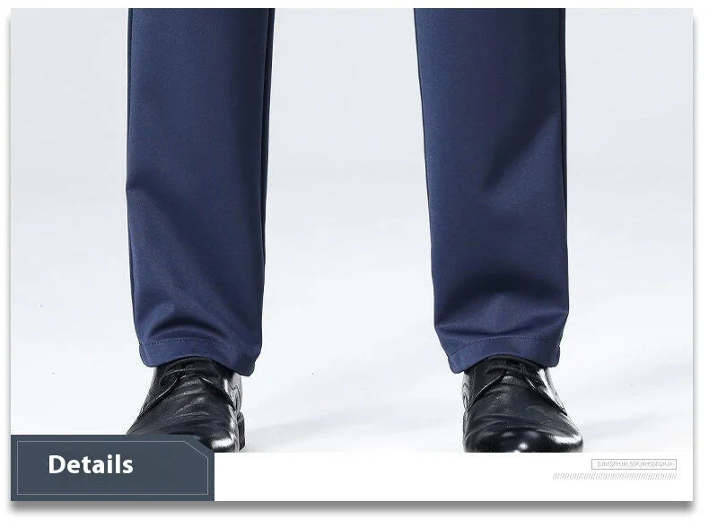 Plus Size Big and Tall Mens Trousers Business Casual Loose Straight Leg Pants Comfort Fit Office Work Commuting No Tight Classic