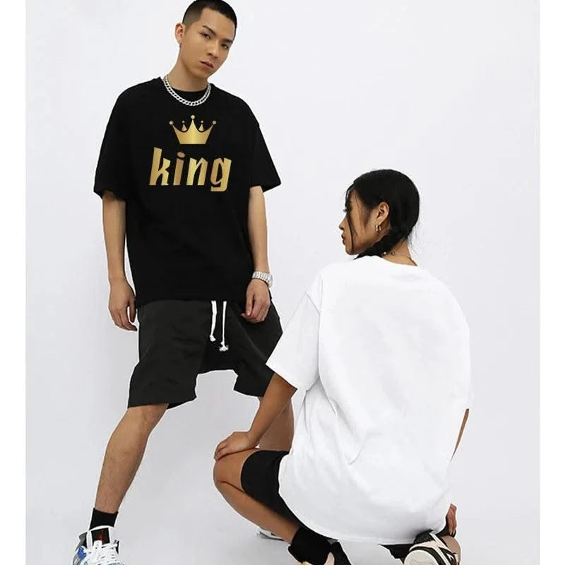 Men and Women 2024 New Fashions Printed Sweatshirt Spring Summer Casual Cotton T--Shirts 6 Colors O-Neck Running Couple Tops
