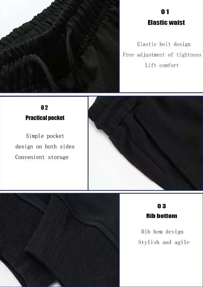 New Men's Trousers 2025 Autumn and Winter Printed Sports Fitness Pants Leggings Sports Pants Fashion Men's Clothing