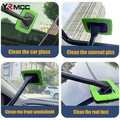 Car Window Cleaning Brush Windshield Wash Tool Inside Interior Long Handle Cleaner Brush Kit Wash Tools for Auto Accessories