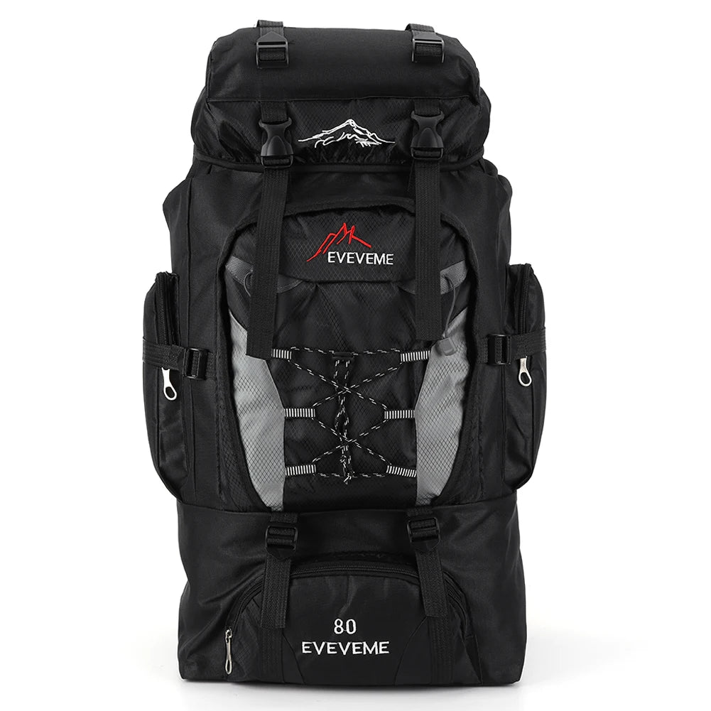 80L Climbing Backpack Large Capacity Trekking Backpack Adjustable Strap Mountain Climbing Rucksack Travel Accessories