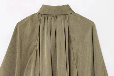 HipSeam Satin Bomber Jacket Women Casual Pleated Zipper Jackets