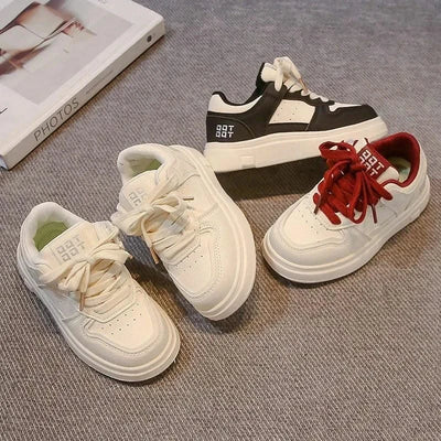Kids Sports Shoes Non-slip Soft Sole Boys Girls Casual Shoes White Trendy 2025 New Fashion Children Sneakers Breathable Comfort