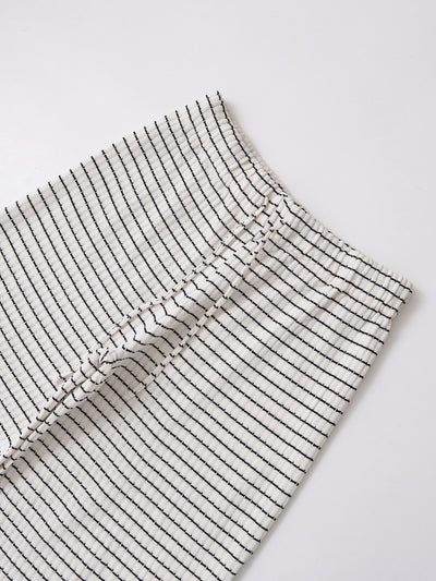 Women's clothing 2025 summer new product fashion European and American style textured striped knitted trousers