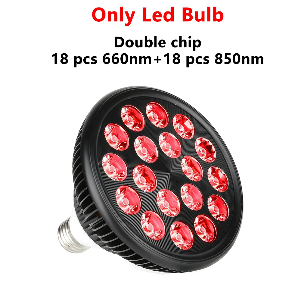 Red Light Therapy Lamp 54W 660nm&850nm Infrared Light Therapy Device for Face,Muscle Joint Pain Relief Skin Health Tools E26/E27