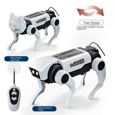 Children's Remote Control Mechanical Robot Dog, Toy Science, Teaching,  DIY Assembling Model Electric Set Toys for Boys Kids