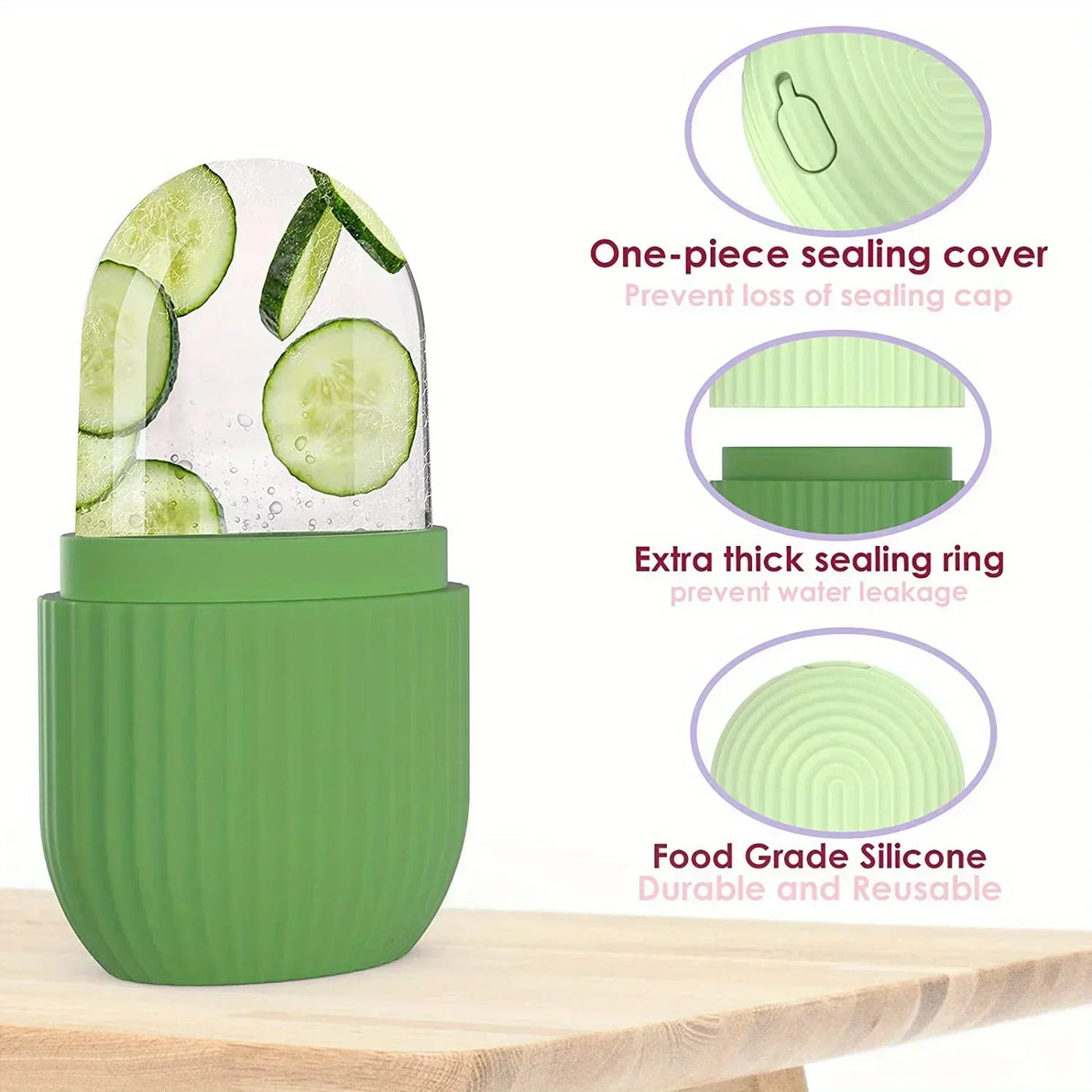 Ice Roller For Face & Eye Face Massage Silicone Ice Mold For Face Beauty Puffiness Relief Facial Massager Skin Care Tools