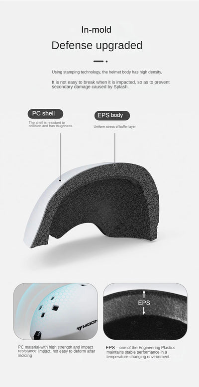 Motorcycle Helmet CE/ASTM Certified One-Piece PC+EPS Helmet with Goggles, Suitable for Skiing, Snowboarding, Outdoor Sports