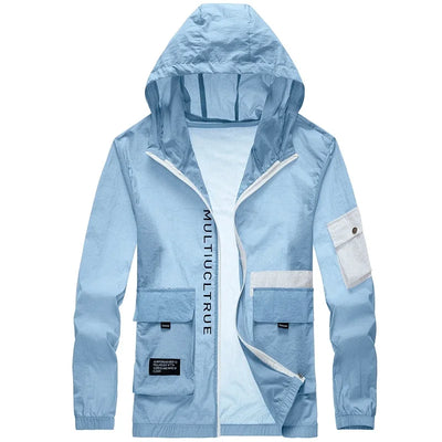 New Summer Hooded Jacket Men Women Waterproof Sun Protection Clothing Fishing Hunting Clothes Quick Dry Skin Windbreaker Coats