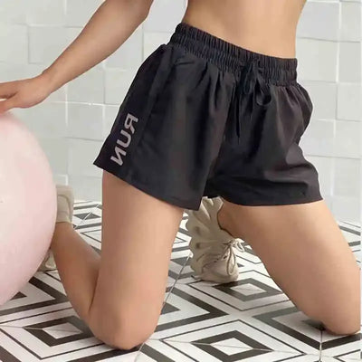 Women's 2 in 1 Biker Shorts  Workout Fitness Running Shorts Summer Loose Quick Dry Athletic Sports Shorts With Pocket