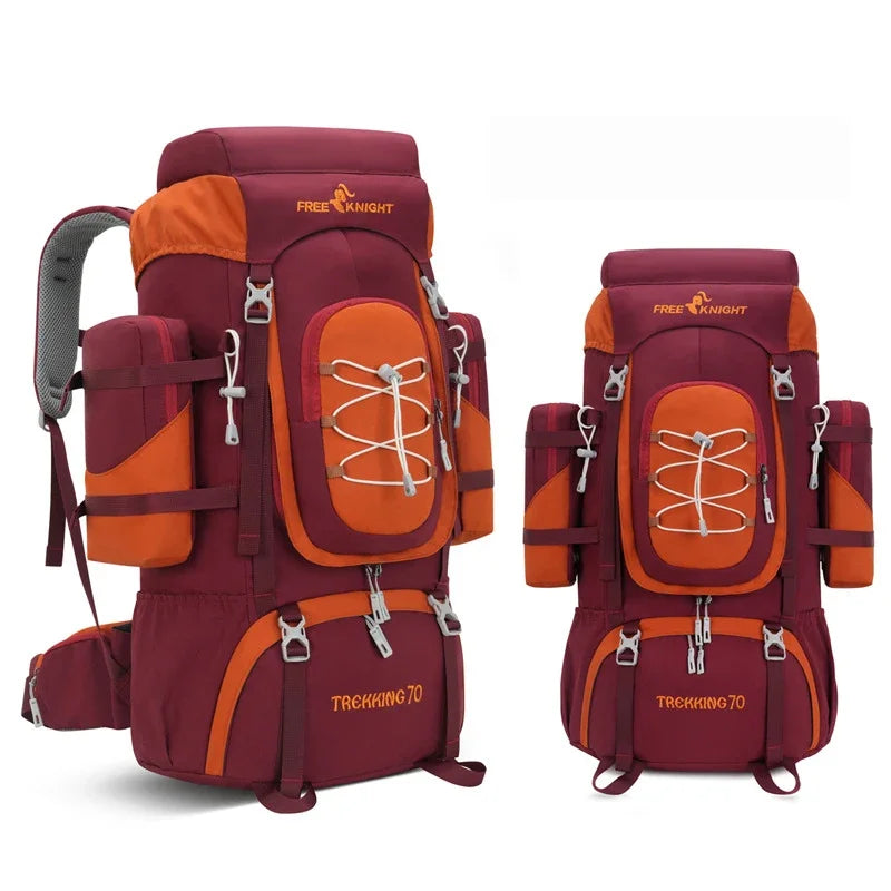 Outdoor Climbing Backpack with Rain Cover Hiking Camping Trekking Outing Bag Large Mountaineering Luggage Sports Rucksack