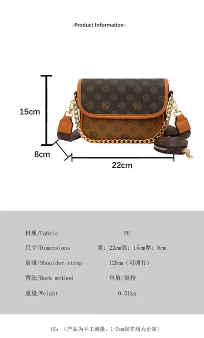 Designer Women's Leather Handbag - Elegant Crossbody Shoulder Messenger Bag Luxury Brand Tote Purse Stylish Ladies