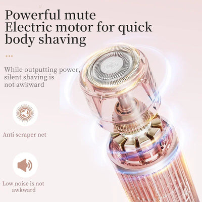 Electric Razors for Women Waterproof  Bikini Trimmer Face Shaver for Underarms Legs Ladies Body Trimmer Hair Removal Pink Purple