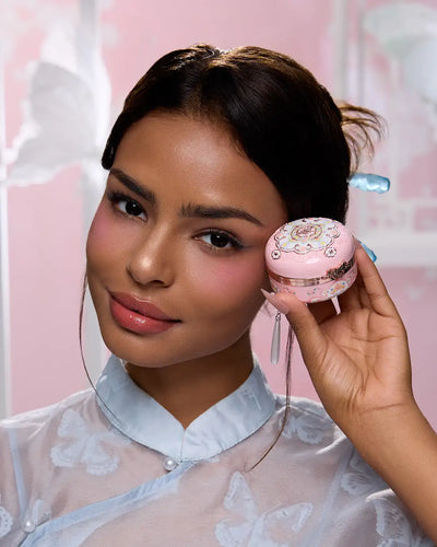 Flower Knows Butterfly Cloud Blush Duo Waterproof Long Lasting High Pigment Highlighting Powder Natural Glow Vegan Makeup