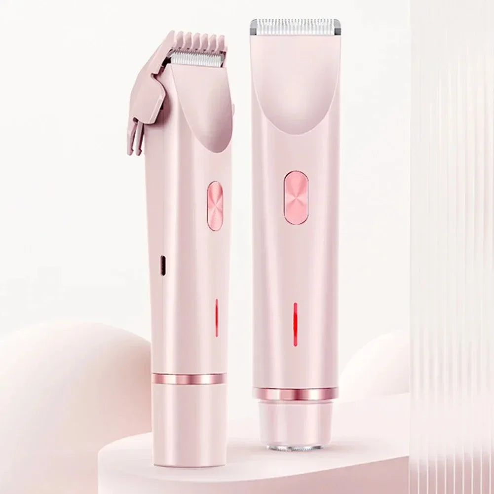 1pc epilator Bikini Trimmer For Women Double Head Electric Shaver Rechargeable 2-In-1 Body Facial Hair Removal For Underarm Legs