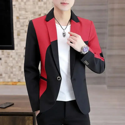 Thin Male Blazer Coat Short Cropped Men's Suit Jackets Slim Fit Single Breasted Luxury Designer High Quality Summer Casual 2024