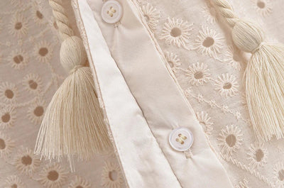Women's Dress 2025 Spring New Fashionable and Casual Style Hollow Embroidered Shirt Dress