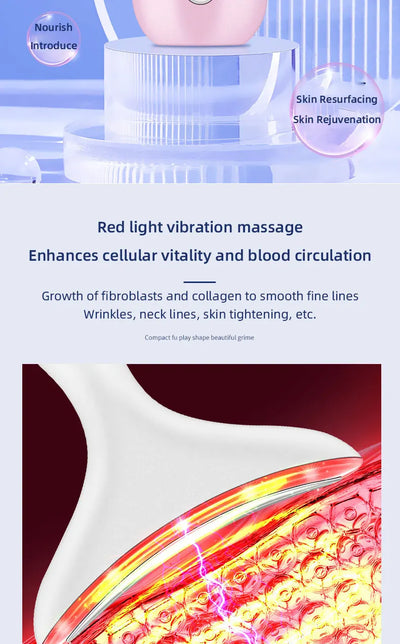 Neck Beauty Massage Instrument EMS Microcurrent LED Facial Electric Introduction Lifting And Firming Beauty Massage