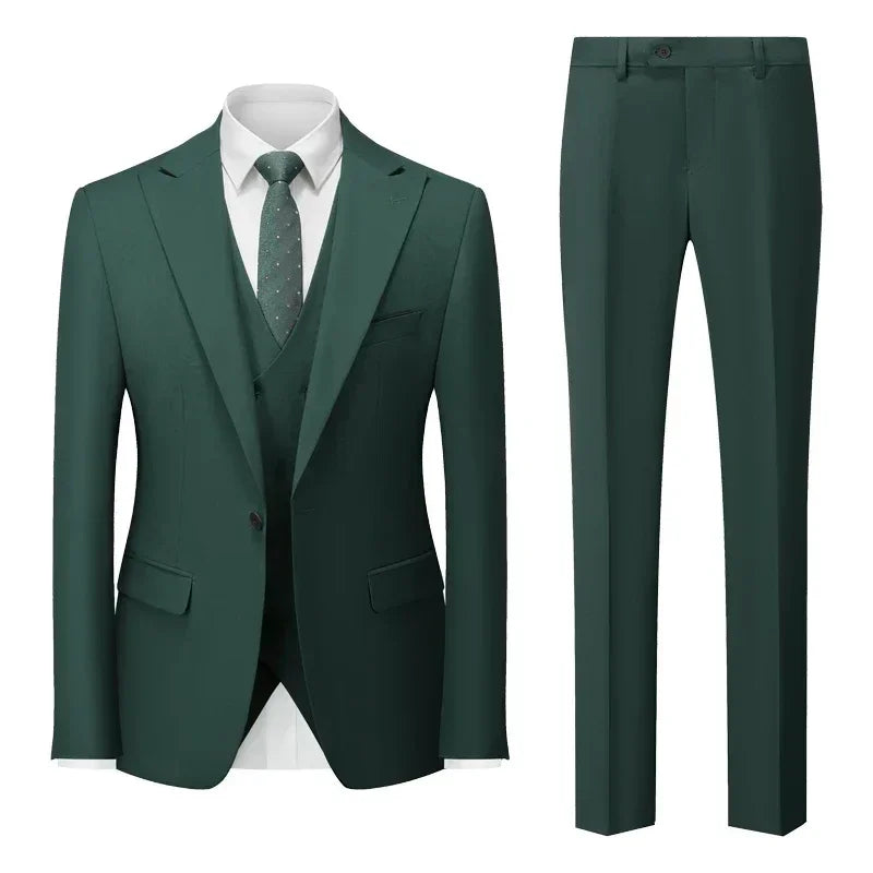 Italian Business Gentleman Slim Suit, Groom Wedding Blazers, Men's Blazers, Italian Costume, Sizes M to 5XL