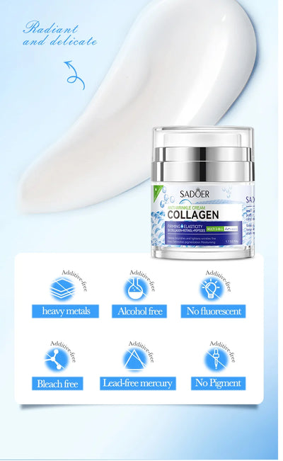 Collagen Face cream Moisturizing Anti-wrinkle nourishing Fade fine lines Smooth firm the skin Facial skin care