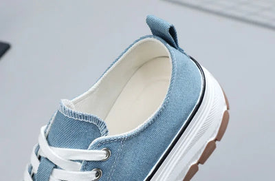 Fashion Designer Women Canvas Shoes Summer New High Platform Sneakers Female Casual Tennis Shoe Increase All-match Zapatos Mujer