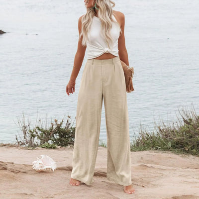 Women's Wide Leg Pants High Elastic Waisted In The Back Business Work Trousers Long Casual Pants Pants for Women Women’s Pants