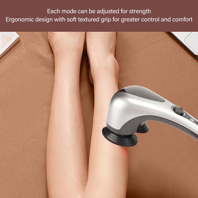 Handheld Back Massager Comfortable Household Double Node Handheld Shoulders Leg Foot Massage Device Handheld Leg Massage Device