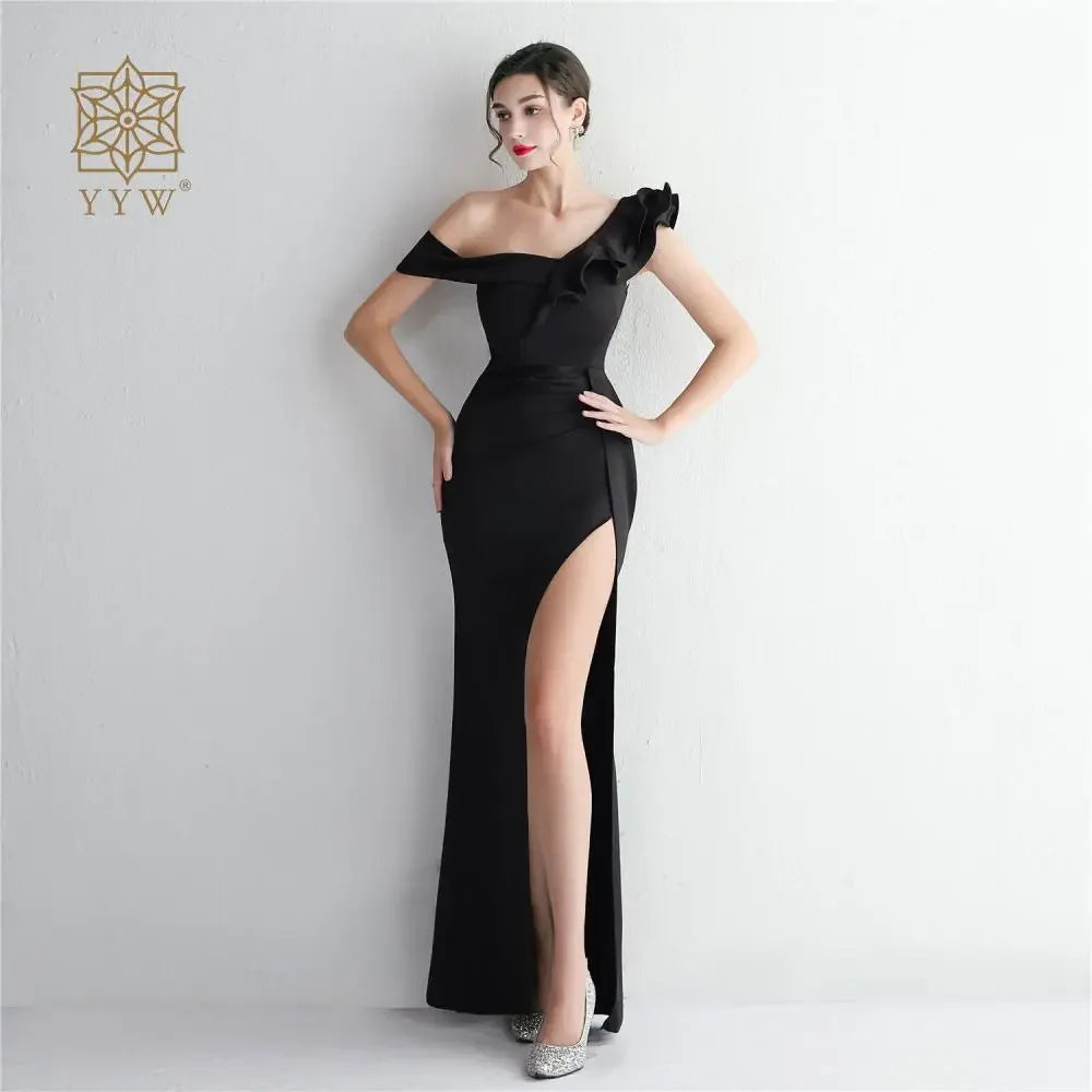 Long Wedding Godmother Dress Evening Woman Party Stain Dresses Burgundy Sexy Mermaid Maxi Ball Gown Luxury Dress Birthday Gown