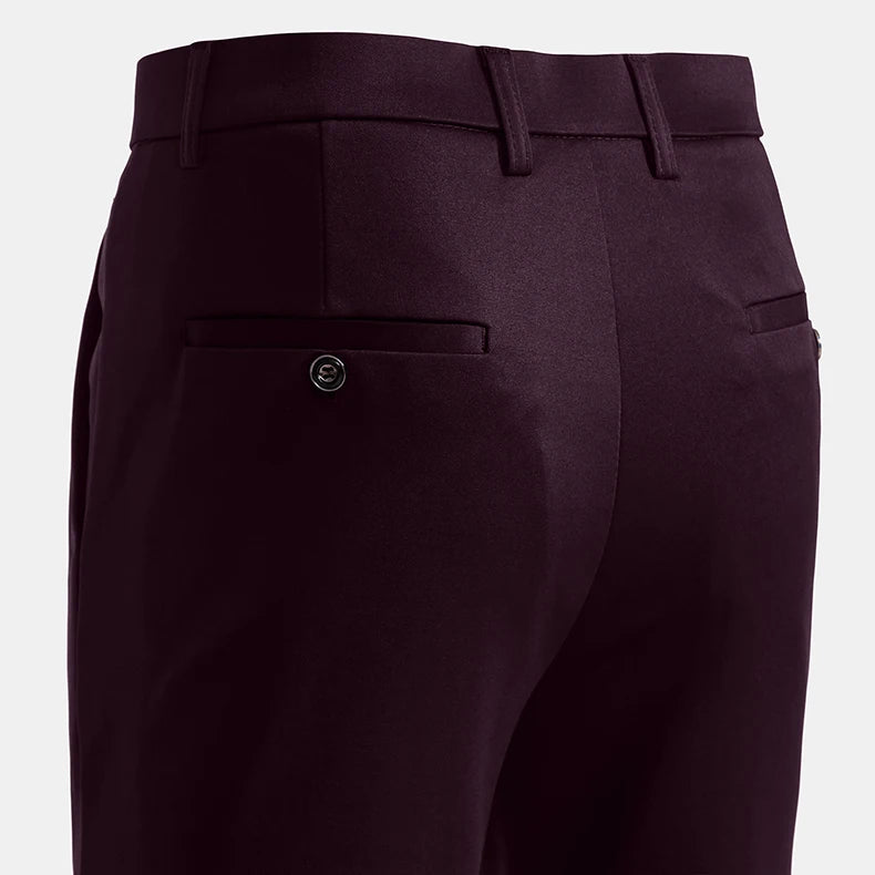 Men's Stretch Trousers Casual Smart Suit Pants Formal Straight Sport Clothing Japanese New Black Navy Elastic Office Work Pants