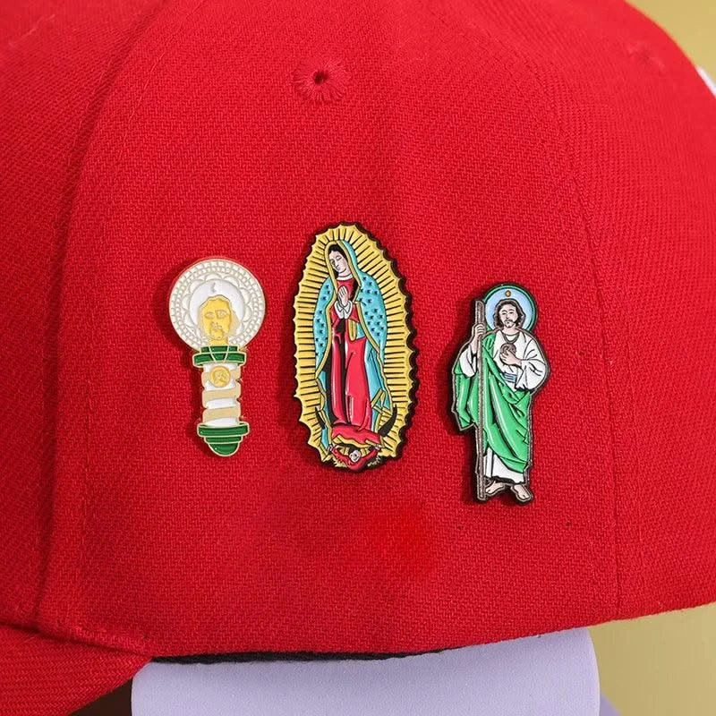 Our Lady Of Guadalupe Enamel Pins Golf Ball Hat Clips Golf Training Accessories Baseball Cap Cartoon Decorative Clip for Golfer
