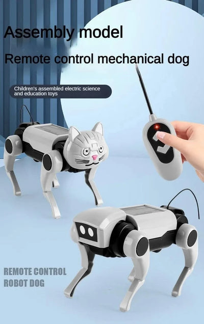 Children's Remote Control Mechanical Robot Dog, Toy Science, Teaching,  DIY Assembling Model Electric Set Toys for Boys Kids