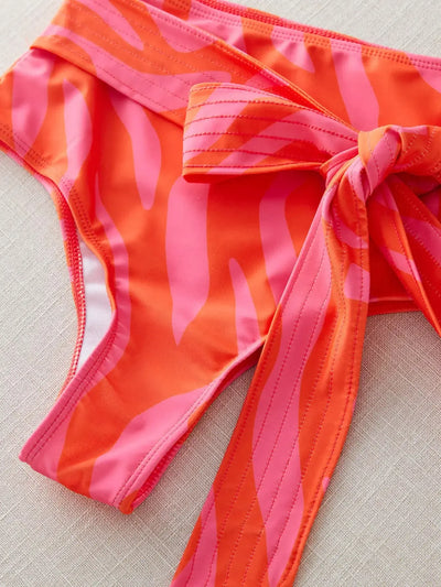 Swimwear High Waist Bikinis with Belt V Neck Shirring Swimsuit Women Ruffle Bathing Suit y2k Drawstring Beachwear