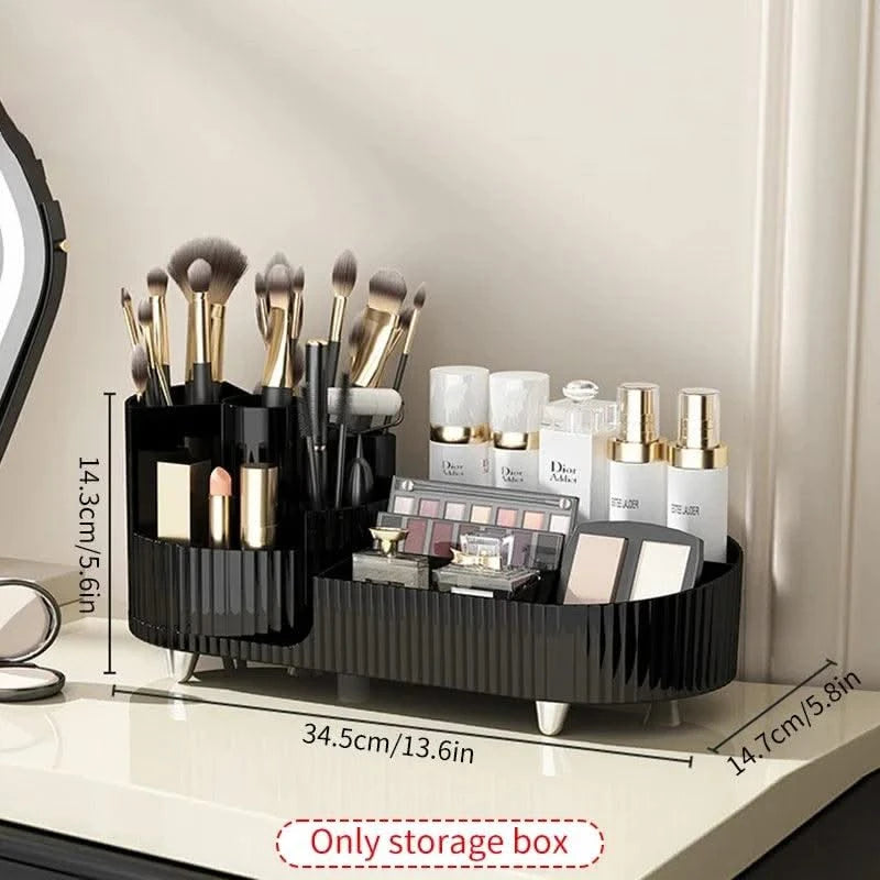 Makeup Organiser Lipsticks Container Vanity 360° Rotating Makeup Brush Holder
