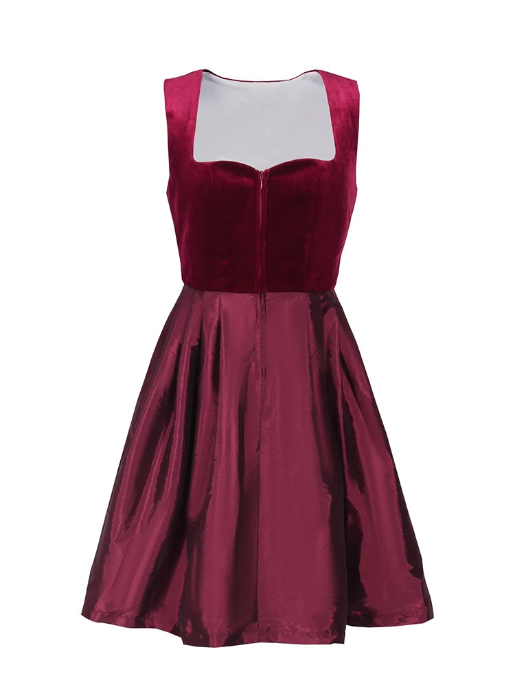 Women Midi Red Costume Dress Oktoberfest Beer Maid Women Dirndl Dress with Lace Apron Fashion Halloween