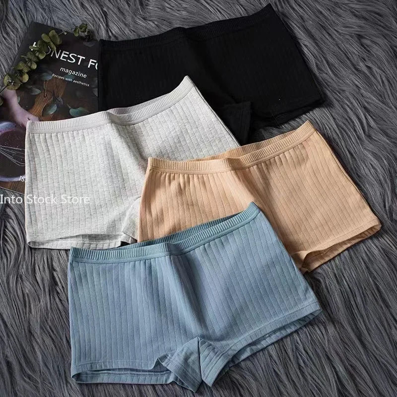 Women Boxers Underwear Cotton Ladies Safety Pants Female Seamless Underpants Solid Cozy Boyshorts sexy lingerie