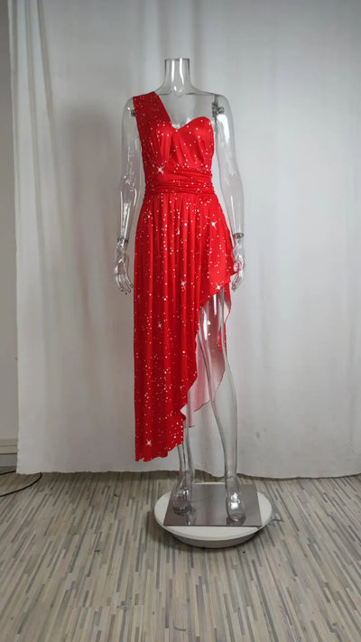 Women Sexy Evening Dresses Sexy Elegant Red Cocktail Party Chic Gala Graduation Luxury Formal Occasion Bridesmaid Gown Dress